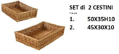 CESTI VIMINI RETT. 50X35H10 45X30X10